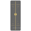 Yugalnd OEM Diseño impreso personalizado Logotipo en relieve Black Ant Slip Rubber PU Yoga Mat